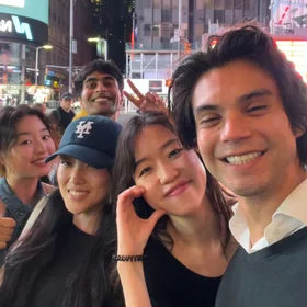 Selfie of Franco Alvarenga with friends