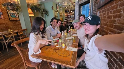 Franco Alvarenga with friends